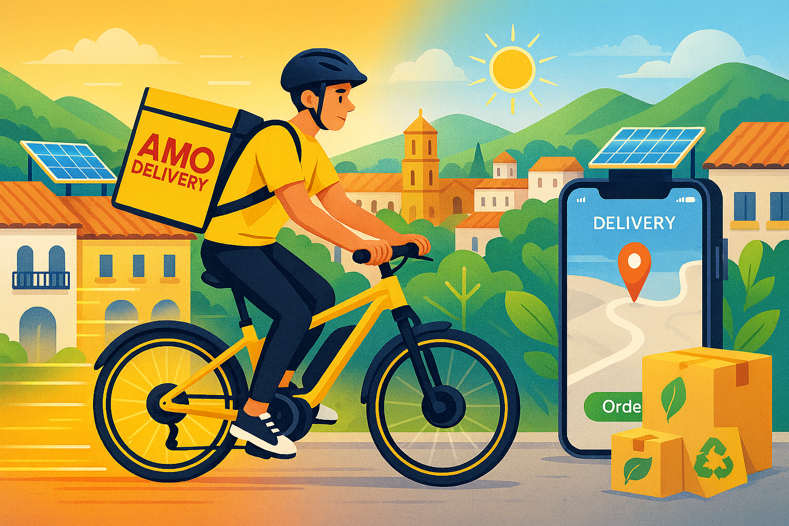 VoltaEco - Plataforma de delivery ecológico con energía solar